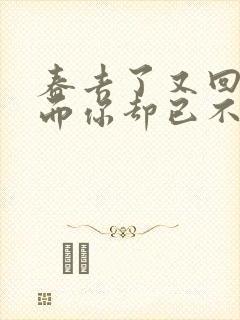 春去了又回来,而你却已不在 歌词