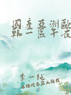 国产亚洲欧美日韩一区午夜电影