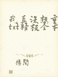 我真没想重生啊txt精校全本下载