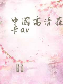 中国高清在线不卡av