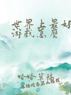 世界上最好玩的游戏怎么