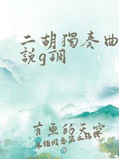 二胡独奏曲胡琴说g调