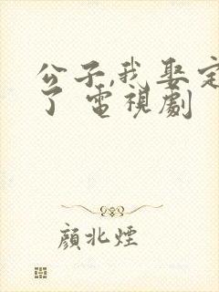 公子,我娶定你了 电视剧