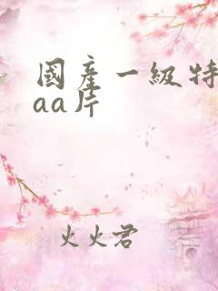 国产一级特黄aaa片