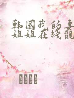 韩国我的妻子的姐姐在线观看