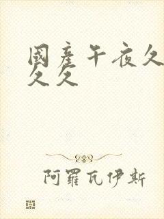 国产午夜久久久久久