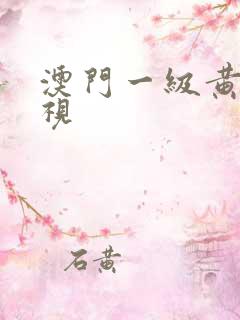 澳门一级黄色影视