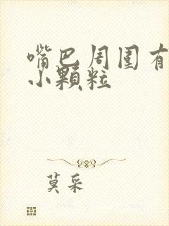 嘴巴周围有很多小颗粒