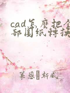 cad怎么把全部图纸转换成pdf