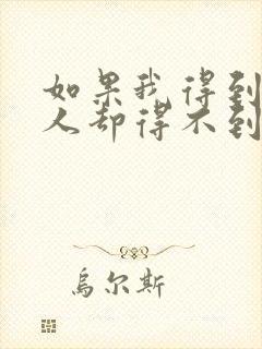 如果我得到你的人却得不到你的心是什么歌