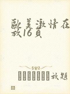 欧美激情在线播放16页