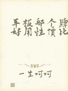 平板哪个牌子的好用性价比高