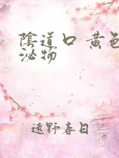 阴道口 黄色分泌物