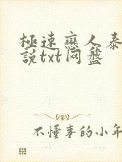 极速恋人泰剧小说txt网盘