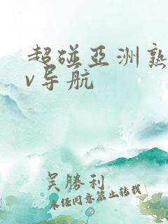 超碰亚洲熟女av导航