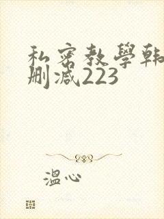 私密教学韩漫无删减223