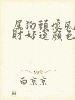 属狗头像风水招财好运颜色