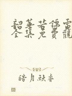 韶华若锦电视剧全集免费观看高清