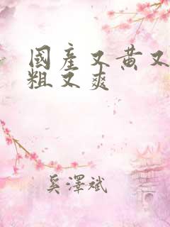 国产又黄又色又粗又爽