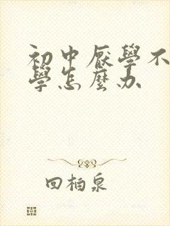 初中厌学不想上学怎么办