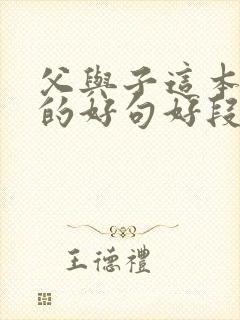 父与子这本书中的好句好段