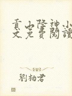 贡山降神小说全文免费阅读最新章节