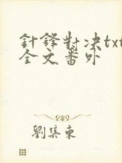 针锋对决txt全文番外