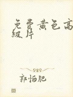 免费黄色高清一级片