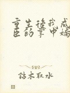 重生后我成了权臣的掌中娇无弹窗