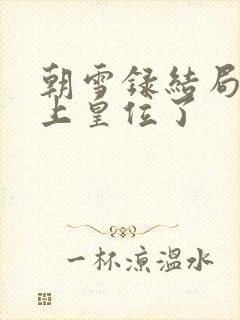 朝雪录结局谁登上皇位了