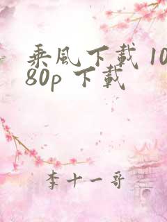 乘风下载 1080p 下载