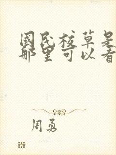 国民校草是女生那里可以看