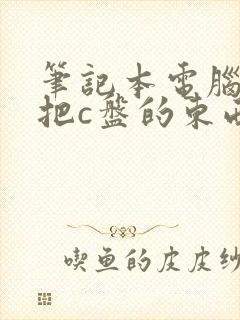 笔记本电脑怎么把c盘的东西移到d盘