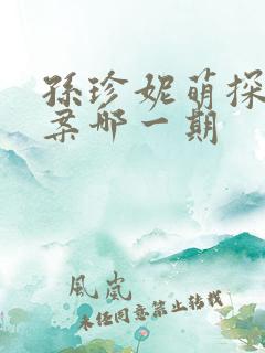 孙珍妮萌探探探案哪一期