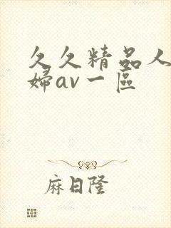久久精品人妻少妇av一区