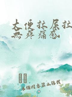 大便拉屎拉出血无疼痛感