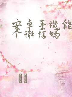 安卓手机能装两个微信吗