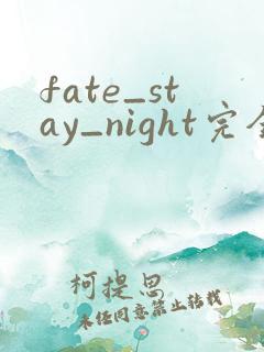 fate_stay_night完全攻略