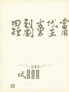 回到古代当太子短剧男主角是谁啊