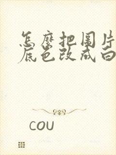 怎么把图片里的底色改成白色