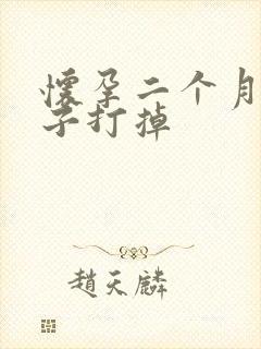 怀孕二个月把孩子打掉