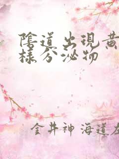 阴道出现黄色水样分泌物