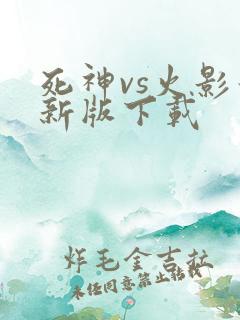 死神vs火影最新版下载
