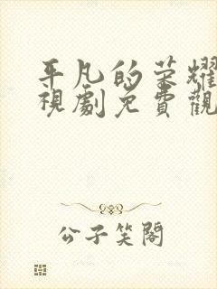 平凡的荣耀 电视剧免费观看全集