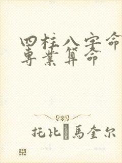 四柱八字命盘 专业算命