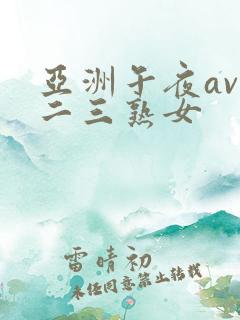 亚洲午夜av一二三熟女
