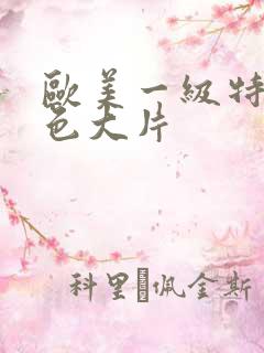 欧美一级特黄特色大片