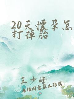 20天怀孕怎么打掉胎