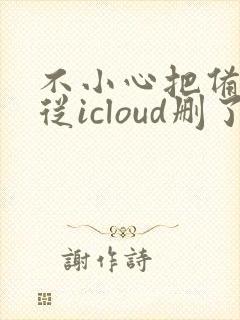 不小心把备忘录从icloud删了怎么恢复