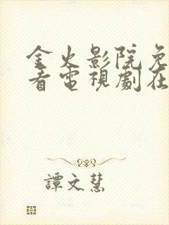 金火影院免费观看电视剧在线播放